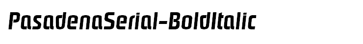 PasadenaSerial-BoldItalic