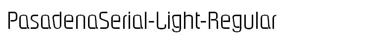 PasadenaSerial-Light-Regular