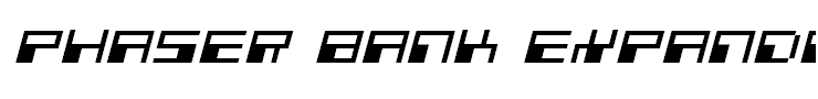 Phaser Bank Expanded Italic