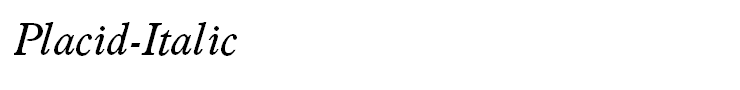 Placid-Italic