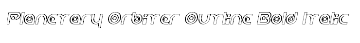 Planetary Orbiter Outline Bold Italic