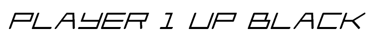 Player 1 Up Black Italic