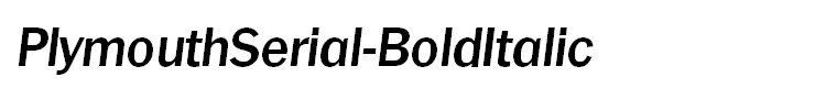 PlymouthSerial-BoldItalic