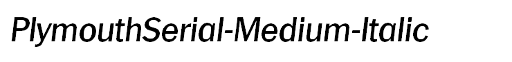 PlymouthSerial-Medium-Italic