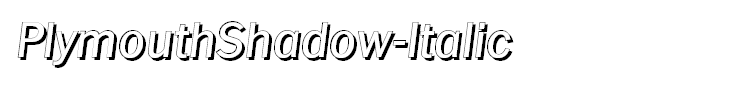 PlymouthShadow-Italic