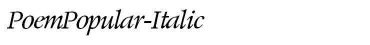 PoemPopular-Italic