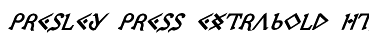 Presley Press ExtraBold Ital