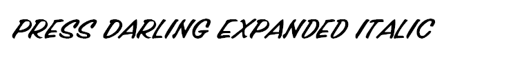 Press Darling Expanded Italic