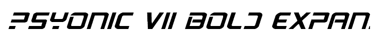 PsYonic VII Bold Expanded Italic