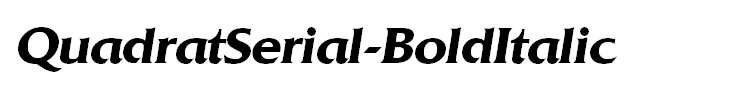 QuadratSerial-BoldItalic