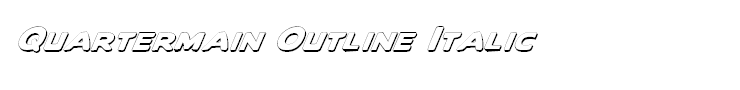 Quartermain Outline Italic