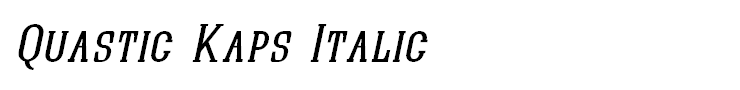 Quastic Kaps Italic