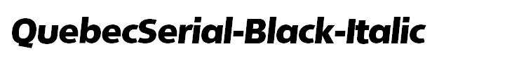 QuebecSerial-Black-Italic