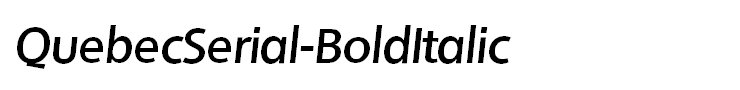 QuebecSerial-BoldItalic