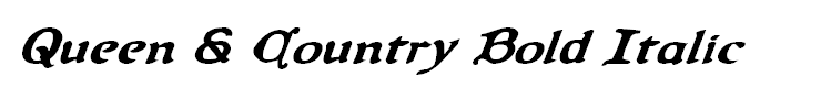 Queen & Country Bold Italic