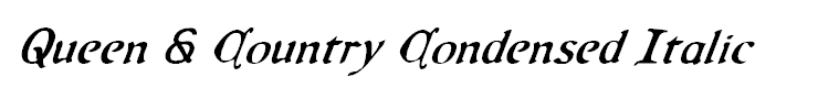 Queen & Country Condensed Italic