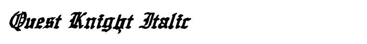 Quest Knight Italic