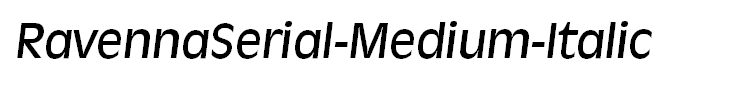 RavennaSerial-Medium-Italic