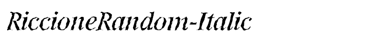 RiccioneRandom-Italic