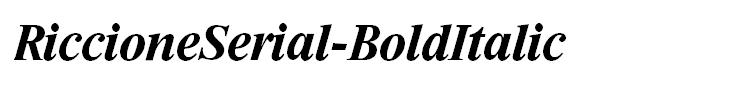 RiccioneSerial-BoldItalic
