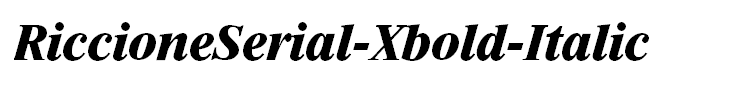RiccioneSerial-Xbold-Italic