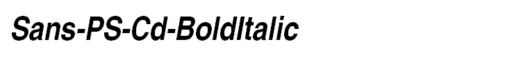Sans-PS-Cd-BoldItalic