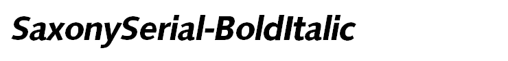 SaxonySerial-BoldItalic