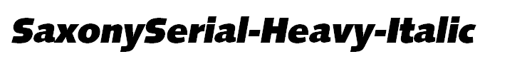 SaxonySerial-Heavy-Italic