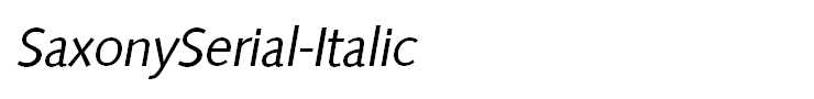 SaxonySerial-Italic