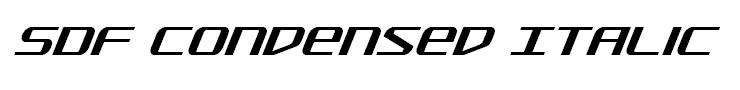 SDF Condensed Italic