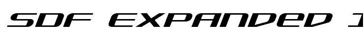 SDF Expanded Italic
