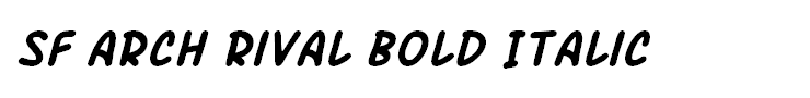 SF Arch Rival Bold Italic