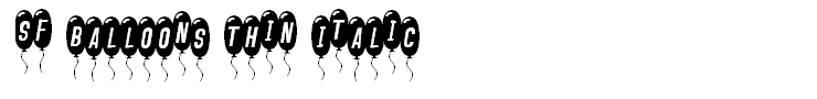 SF Balloons Thin Italic