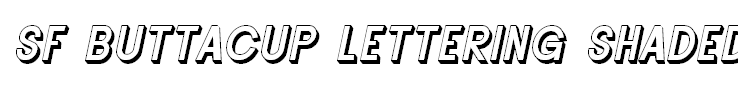 SF Buttacup Lettering Shaded Oblique