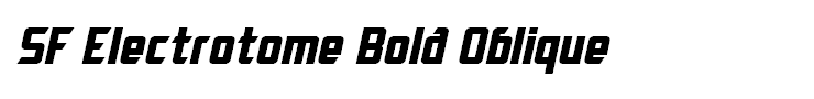 SF Electrotome Bold Oblique