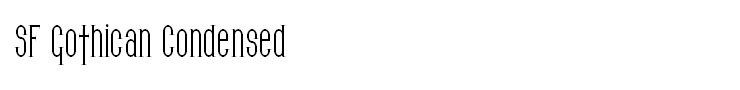 SF Gothican Condensed