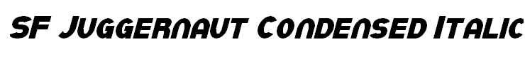 SF Juggernaut Condensed Italic