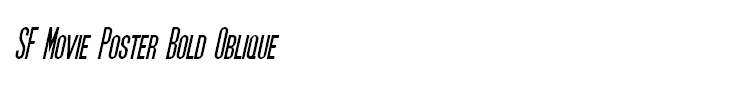SF Movie Poster Bold Oblique