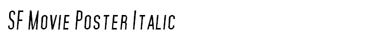 SF Movie Poster Italic