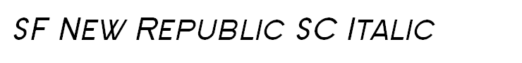 SF New Republic SC Italic
