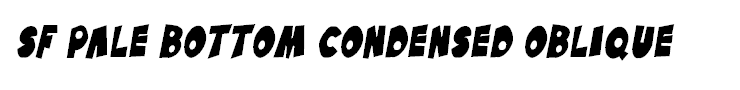 SF Pale Bottom Condensed Oblique