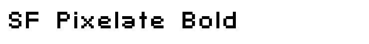 SF Pixelate Bold