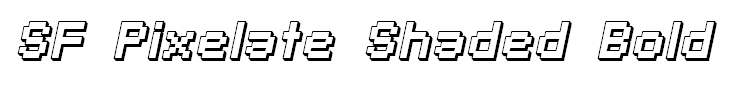 SF Pixelate Shaded Bold Oblique