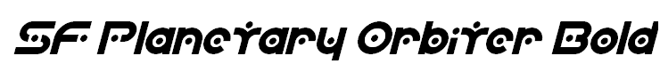 SF Planetary Orbiter Bold Italic