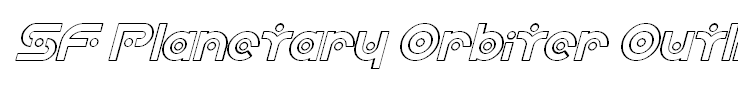 SF Planetary Orbiter Outline Italic