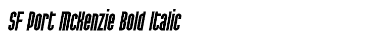 SF Port McKenzie Bold Italic