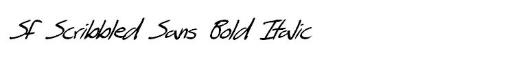 SF Scribbled Sans Bold Italic