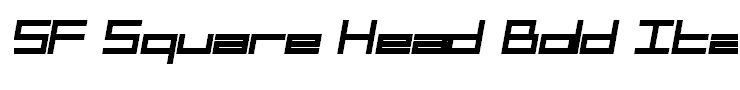 SF Square Head Bold Italic