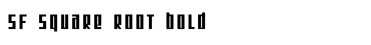 SF Square Root Bold