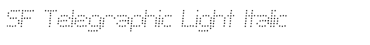 SF Telegraphic Light Italic